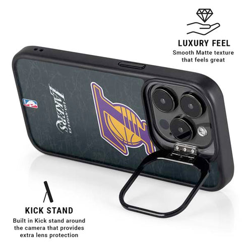 NBA Los Angeles Lakers Secondary Logo iPhone 15 Pro Kickstand Case